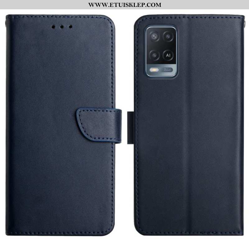 Etui Folio do Oppo A16 / A16s Prawdziwa Skóra Nappa